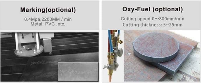 B5II CNC plasma cutting machine can marking metal and oxy-fuel cutting!